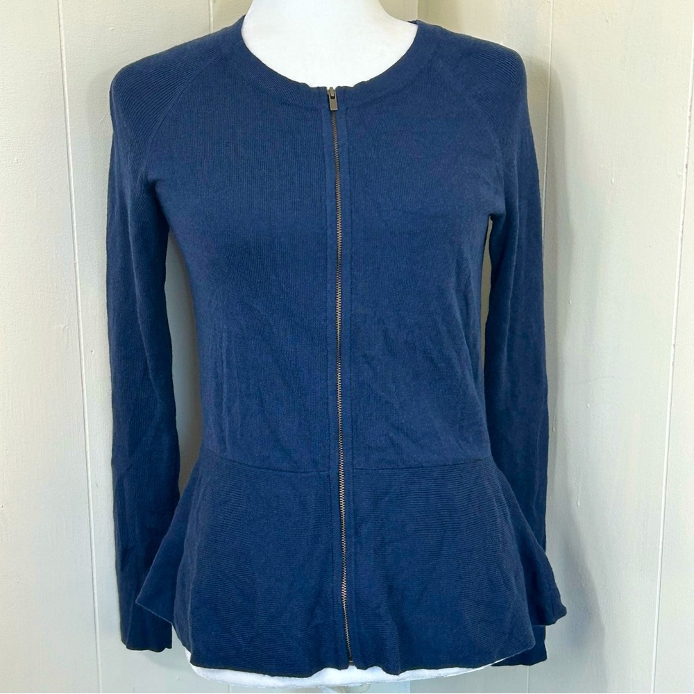 Banana Republic Navy Blue Long Sleeve Merino Wool Sweater Top Size Small.